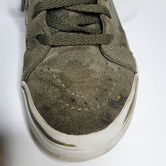 Olive Suede & Checkered High Top Vans - Picture 6 of 6
